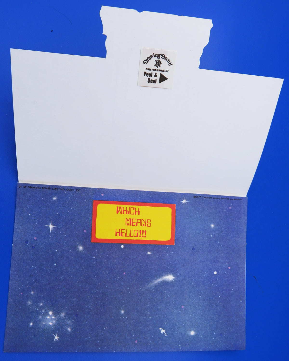 Foldover note mailer - 1978 R2-D2