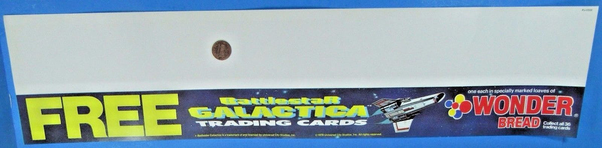 Wonder Bread 1978 store display poster lot, Battlestar Galactica trading cards