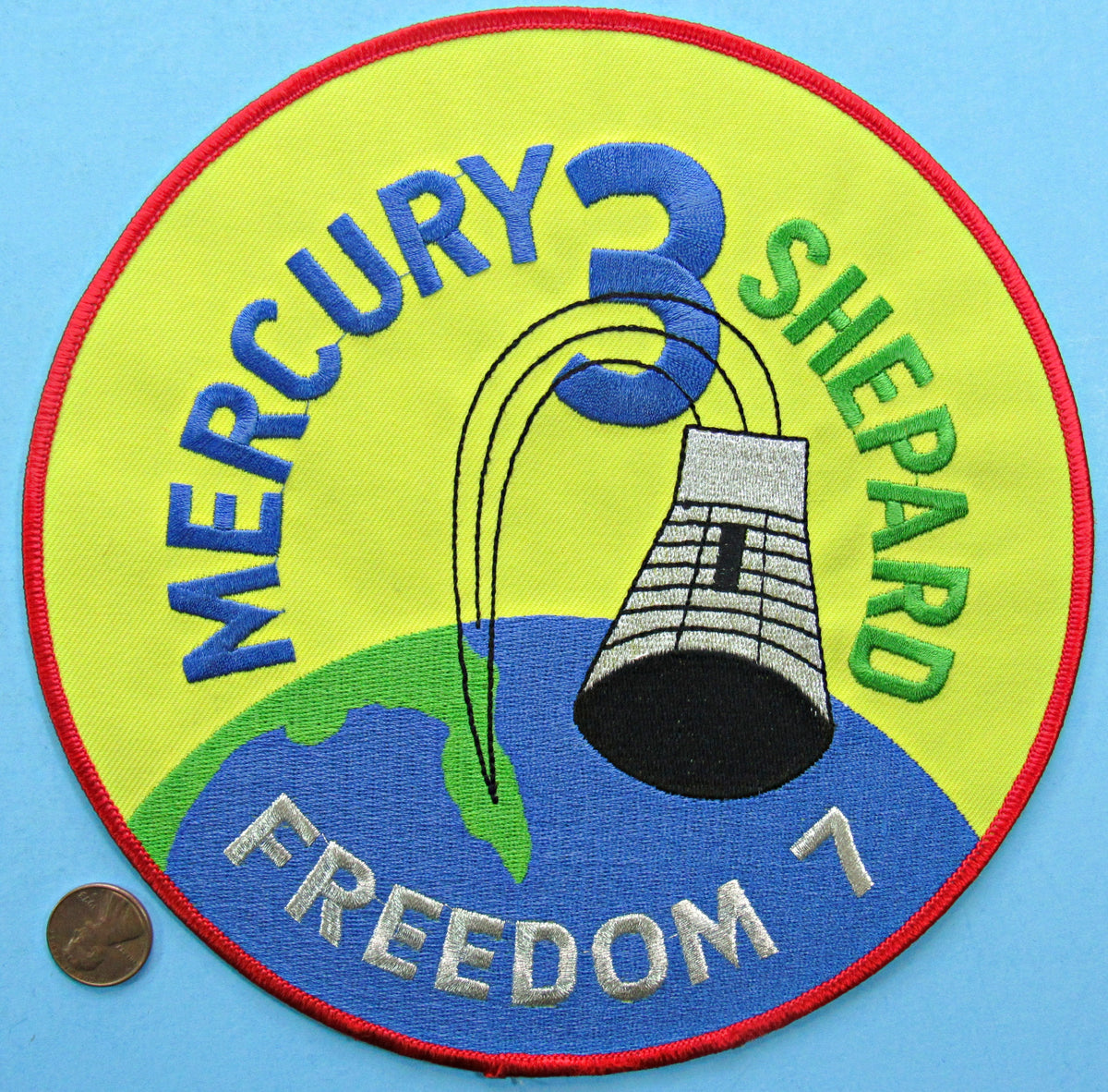 Mercury 3 space mission patch large jacket back NASA