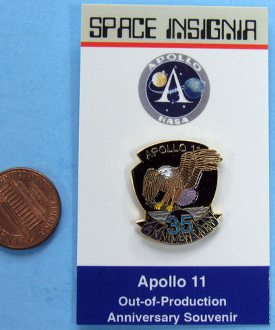 Apollo XI 11 NASA Enamel Pin 35th Anniversary