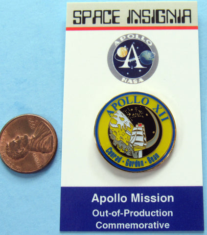 Apollo XII NASA AB Emblem Pin