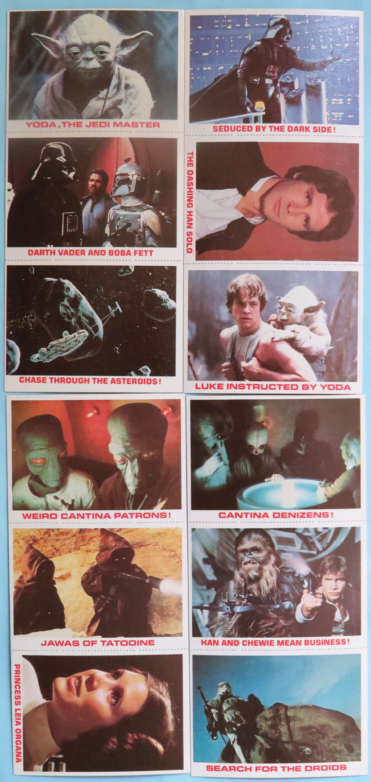 Burger King Everybody Wins trading card prizes & game card - 1981 vintage Star Wars