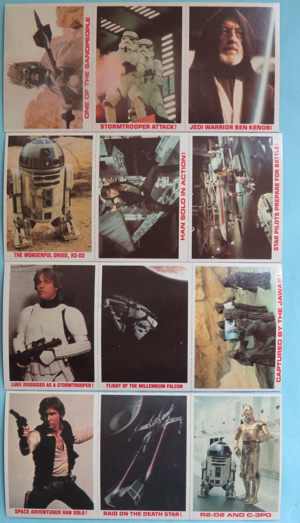 Burger King Everybody Wins trading card prizes & game card - 1981 vintage Star Wars
