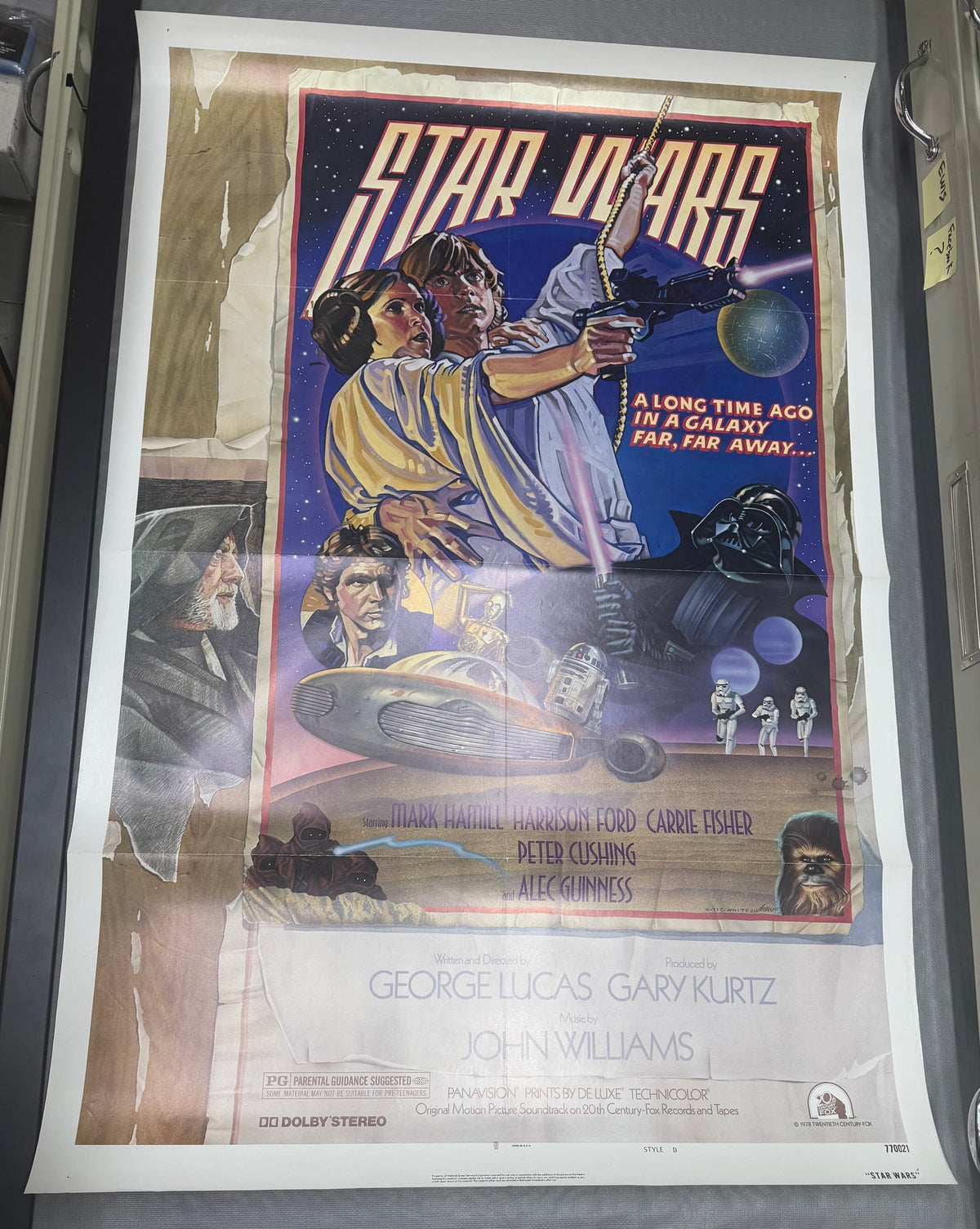 Poster one sheet Star Wars '78 Style D circus style NSS folded