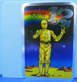 Birthday Card - 1978 Foil Finish - Age 12 C-3PO.  A