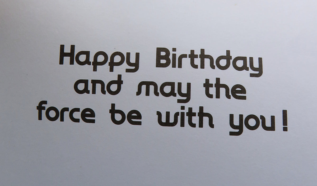 Birthday Card - 1978 - Embossed Obi-Wan Kenobi