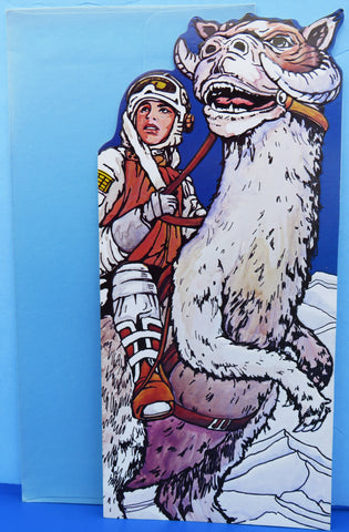 Birthday Card - 1980 - Embossed Luke Skywalker on Taun Taun