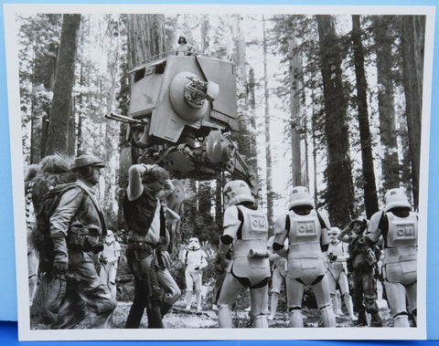 Photo Still - Star Wars Return of the Jedi - AT-ST and Stormtroopers on Endor