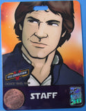 Star Wars Celebration V 2010 convention badge Han Solo