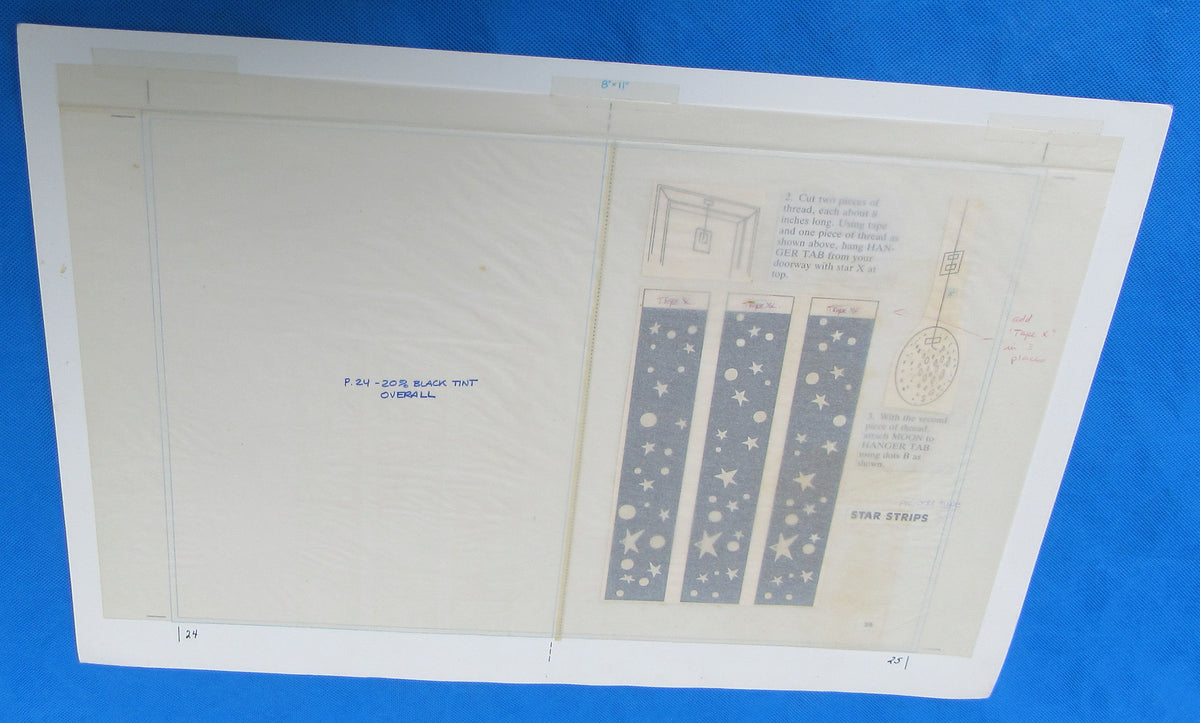 Original Artwork Layout Pair - '83 Happy House - Star Strips - Star Wars Return of the Jedi