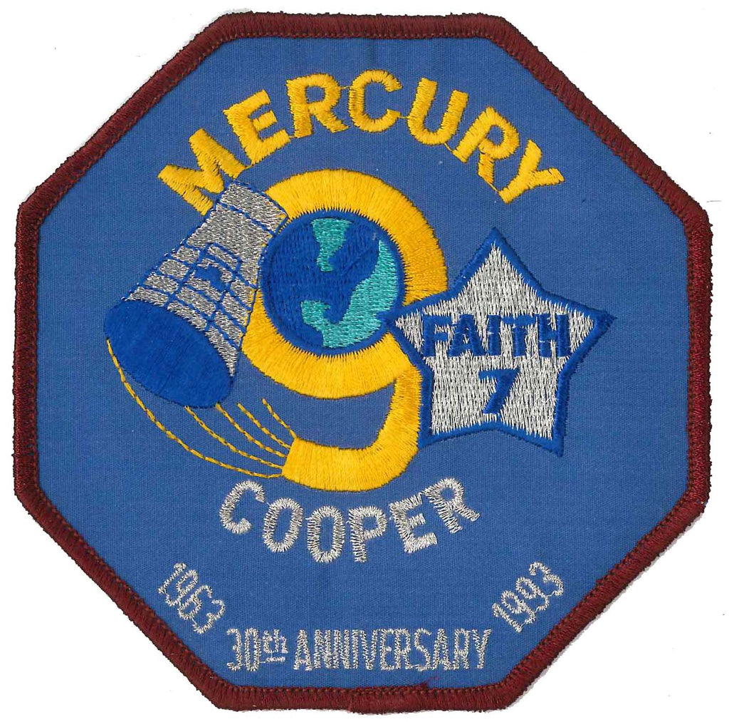 Patch Mercury 9 collectible anniversary NASA