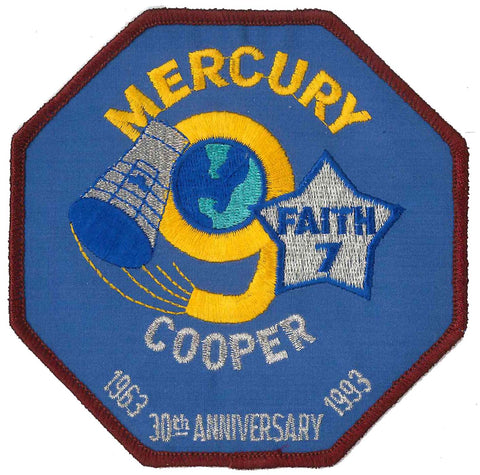 Patch Mercury 9 collectible anniversary NASA