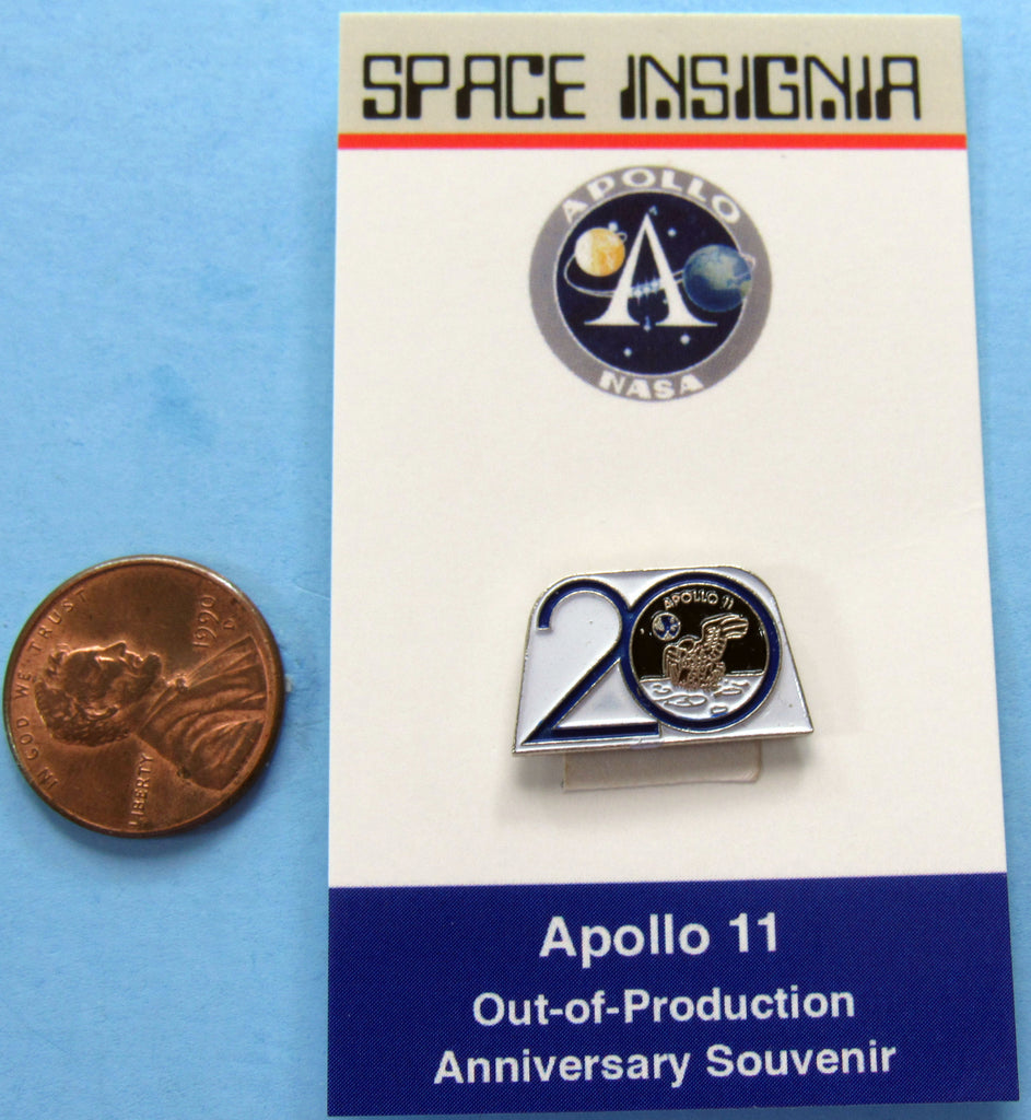 Apollo XI 11 NASA Enamel Pin 20th Anniversary